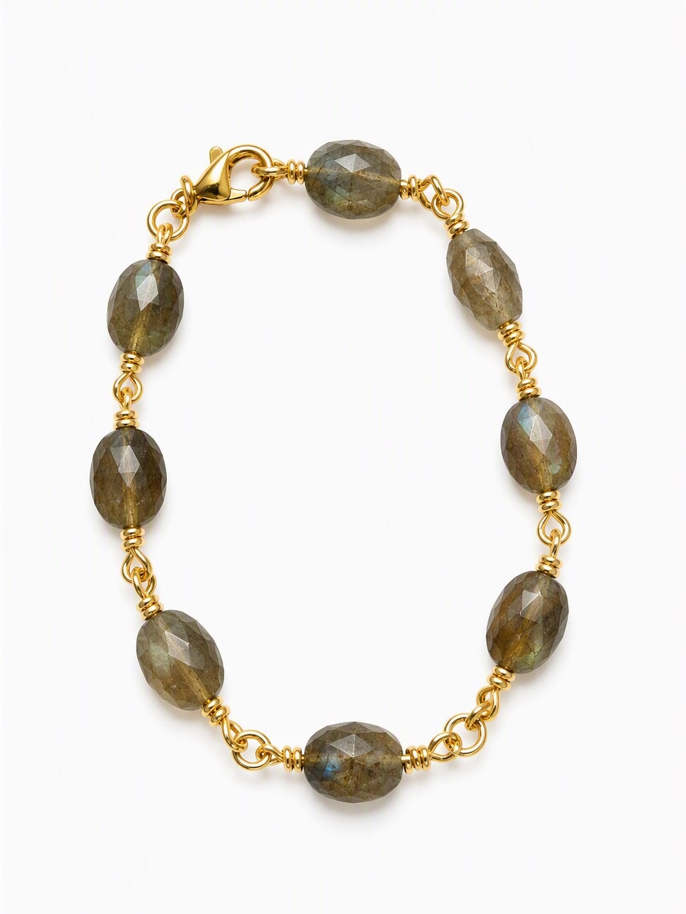 Labradorite wire wrapped bracelet